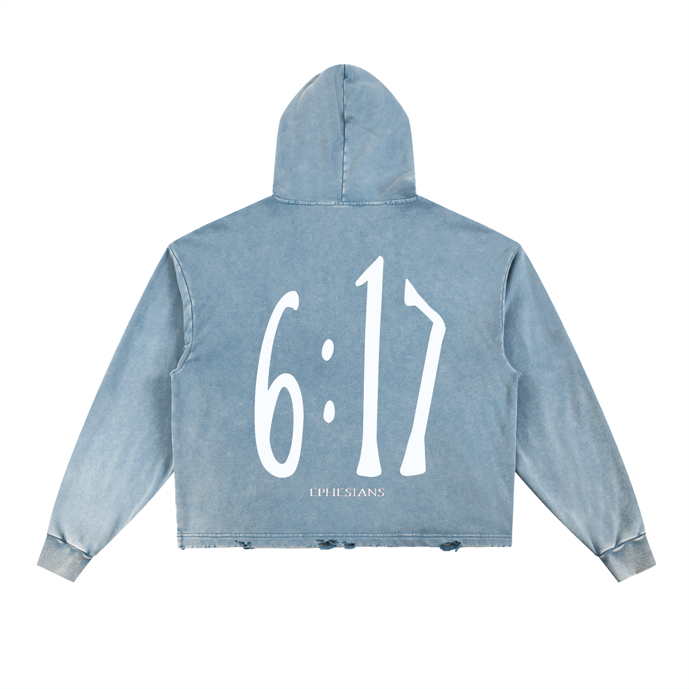 SWORD AND SPIRIT  Frayed-Hem Hoodie